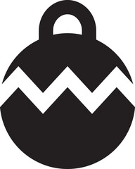 Rounded filled Christmas Ornament icon.