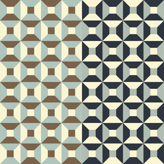 Retro geometric seamless pattern vector image