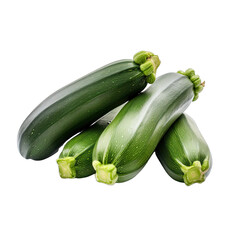 Zucchinis photograph isolated on white background