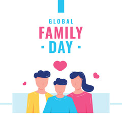 Global Family Day Vector Design