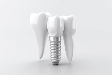 implant dentistry dental dentist molar tooth denture white dent illustration root medical enamel - obrazy, fototapety, plakaty