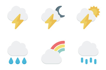 weather flat icon set bundle 02
