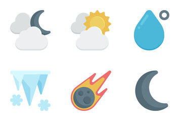 weather flat icon set bundle 05
