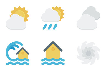 weather flat icon set bundle 04
