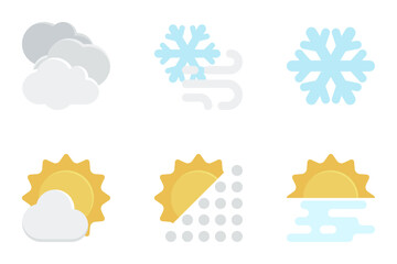 weather flat icon set bundle 08
