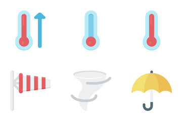 weather flat icon set bundle 10
