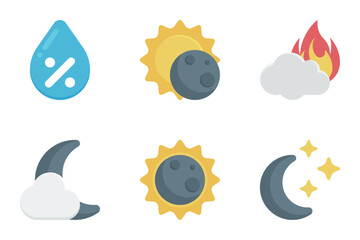 weather flat icon set bundle 06
