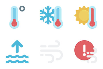weather flat icon set bundle 12
