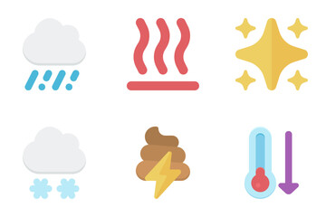 weather flat icon set bundle 13
