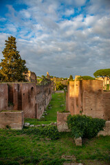Fototapeta na wymiar Les thermes de Caracal à Rome