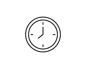 Clock watch icon vector symbol design illustration