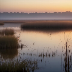 sunrise over the lake