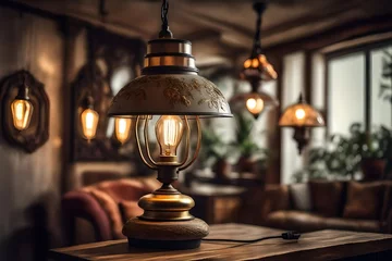 Fotobehang old fashioned lamp © M