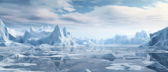 Fototapeta na wymiar Icy Arctic Landscape