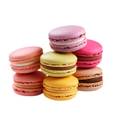 Fototapeta premium Colorful Macaroons isolated on white background.
