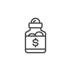 Savings account line icon