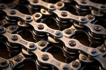 Bicycle chain use for background. - Powered by Adobe