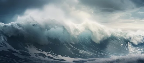 Deurstickers Enormous surf on stormy day © 2rogan