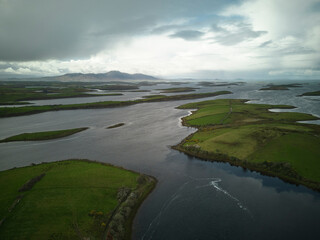 Irelands West on Achill Island, an island landscape of the Irish coast.