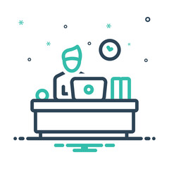 Mix icon for co worker