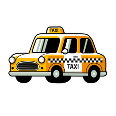 Taxi Cartoon simple Vector