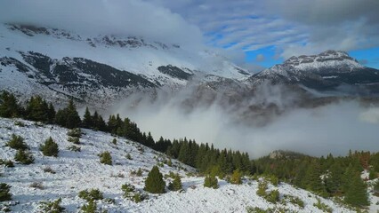 wonderful misty mountains with amazing angles from high places