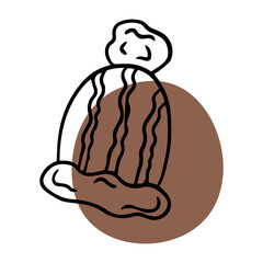 Doodle knitted hat. Outerwear, accessory