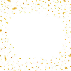 Gold decorative confetti square frame