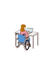 PC/車椅子/女性
