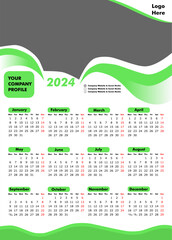 2024 Wall Calendar Company Template