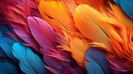Obraz premium Colorful Feathers Background
