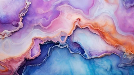 Papier Peint photo Lavable Cristaux Abstract Colorful Geode Crystal Texture Background