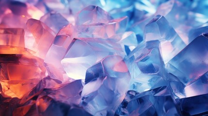 Abstract Ice Crystal Texture Background