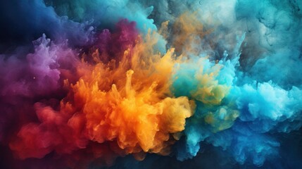 Fototapeta na wymiar Abstract Colorful Powder Explosion Texture Background
