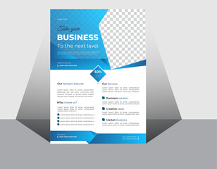 corporate business flyer design template. vector flyer design with unique shapes