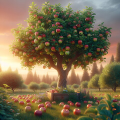 Apple tree - obrazy, fototapety, plakaty