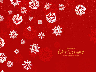 Merry Christmas festival decorative snowflakes celebration card design