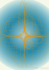 Naklejka premium Minimal Minimal Geometric Vector Poster Design with Lines and Gradient Colorful Circles. Collection of Abstract Backgrounds for Covers, Flyers, Templates, Booklets, Cards, Brochures, Branding, etc.