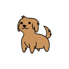 hand drawn cartoon cute animal dog
