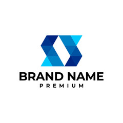 S LETTER INITIAL MONOGRAM ABSTRACT TRIANGLE RGB COLOR LOGO VECTOR ICON ILLUSTRATION