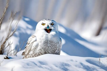 snowy owl portrait