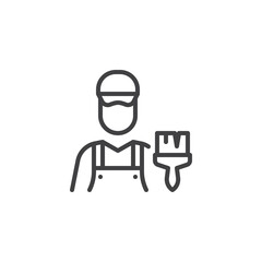 Painter avatar line icon