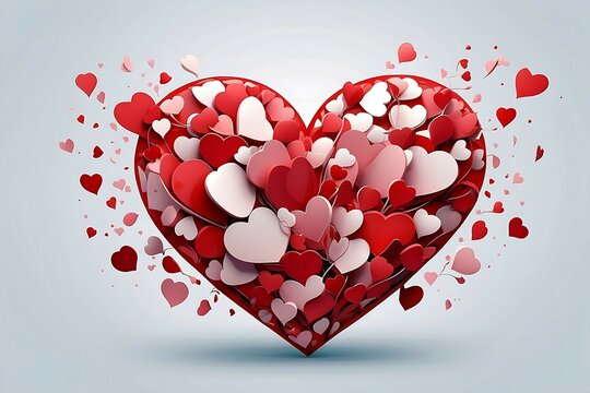 valentine design heart shape on light background