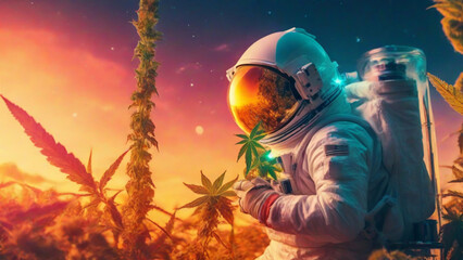 astronaut on the uropa moon and check trees