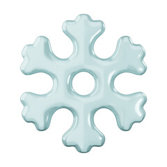 Snowflake 3d icon isolated