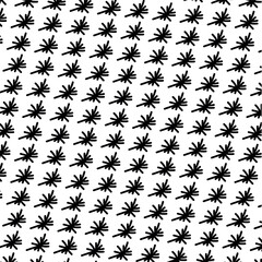 black and white seamless pattern with spiked objects