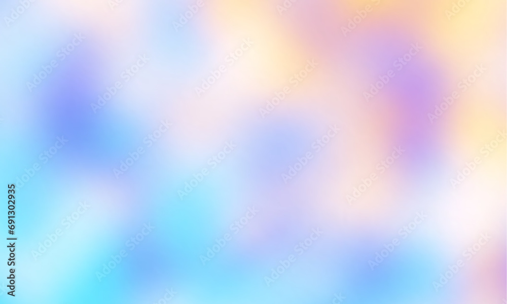 Poster Glittering gradient background with hologram effect and magic lights. Holographic abstract fantasy backdrop with fairy sparkles, gold stars and festive