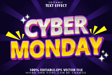 Cyber Monday Editable Text Effect Transform Emboss Gradient Style