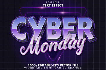 Cyber Monday Editable Text Effect Transform Emboss Gradient Style