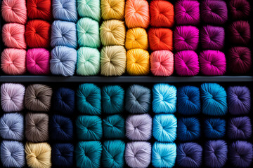 colorful wool yarn